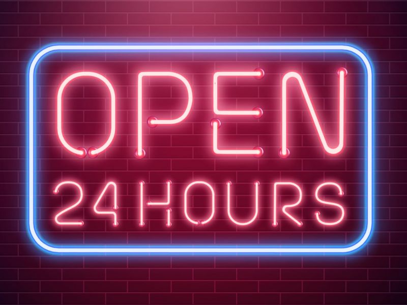 The Grove Las Vegas is open 24 hours for your late night needs.